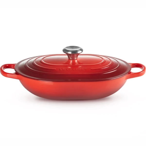 le creuset oblong cocotte cherry red 31 cm (3.4 l)
