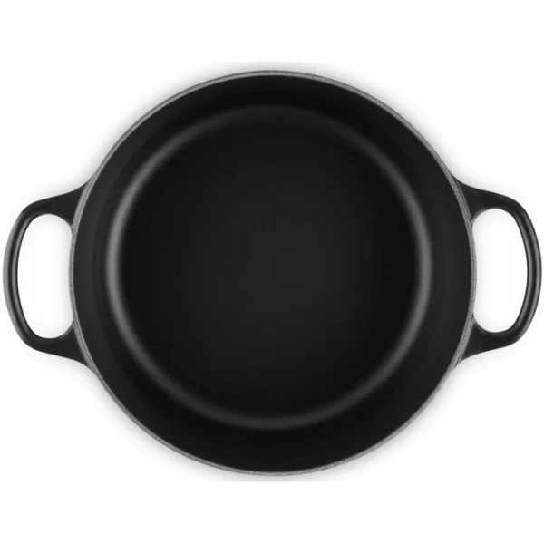 le creuset signature matte black casserole 24 cm