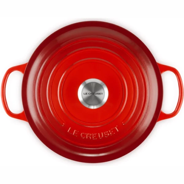 le creuset signature cherry red casserole 26 cm
