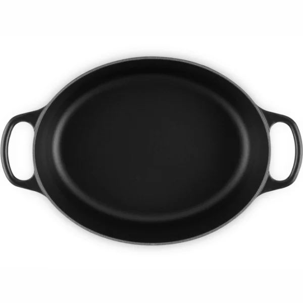 le creuset signature oval casserole dish in matte black 27 cm
