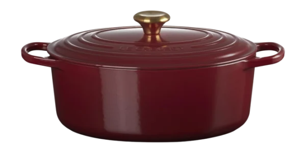 le creuset signature oval garnet casserole 29 cm