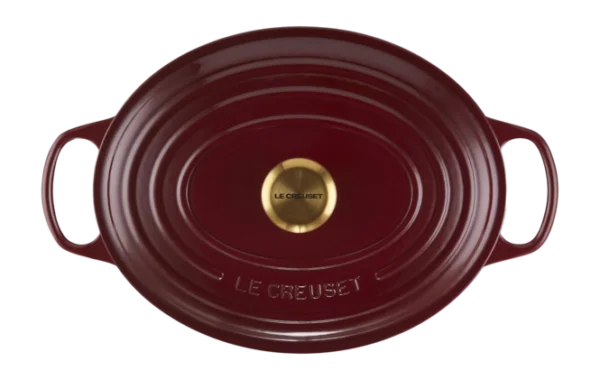 le creuset signature oval garnet casserole 29 cm