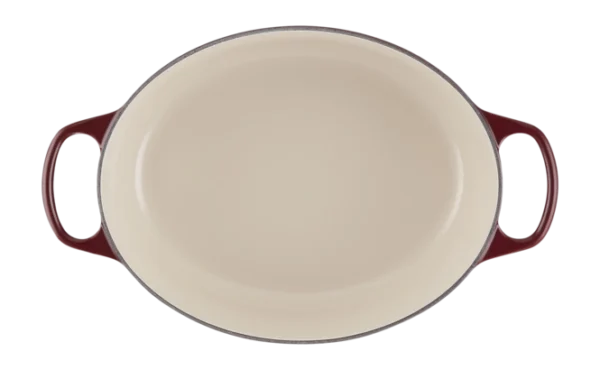 le creuset signature oval garnet casserole 29 cm