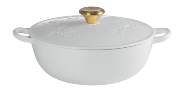 le creuset marmite winter holly collection cotton 26 cm casserole