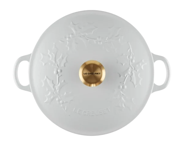 le creuset marmite winter holly collection cotton 26 cm casserole