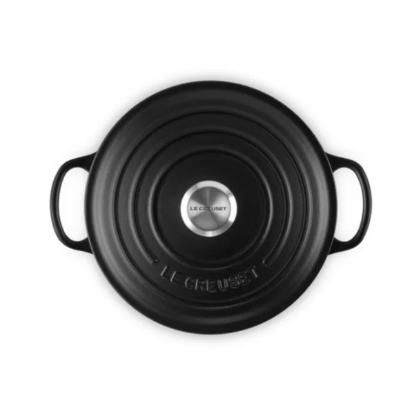 le creuset signature black casserole 20 cm
