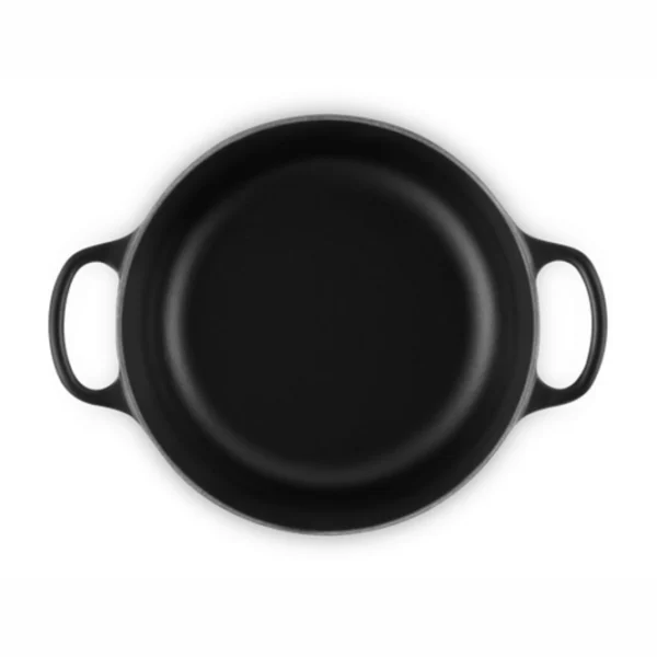 le creuset signature black casserole 20 cm