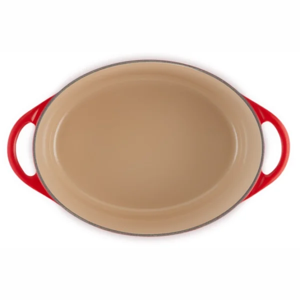 le creuset doufeu oval casserole dish cherry red 32 cm
