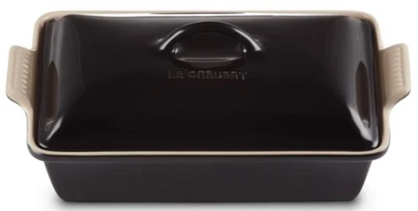le creuset rectangular roasting dish with lid black 33 cm