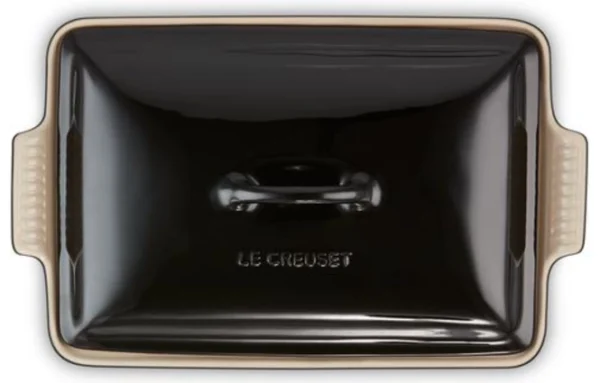 le creuset rectangular roasting dish with lid black 33 cm