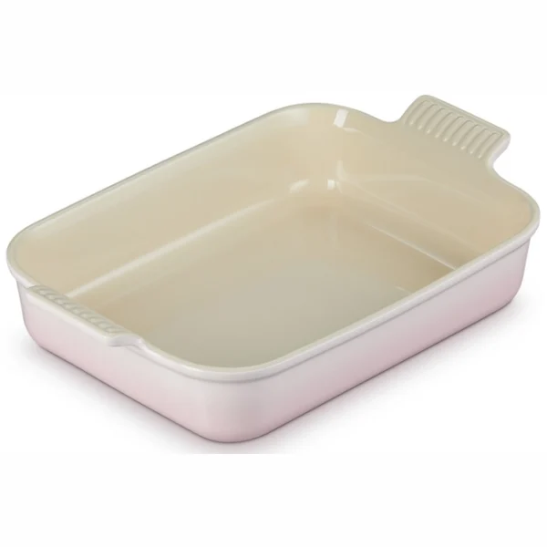 le creuset rectangle shell pink gratin dish 39 x 25.4 cm