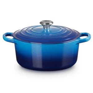le creuset signature azure 22 cm casserole