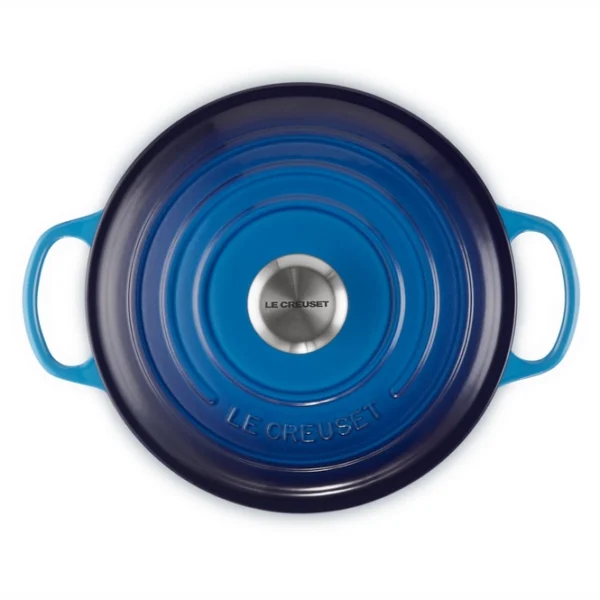 le creuset signature azure 22 cm casserole