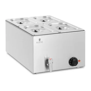 Bain-marie chauffe-plat bain-marie bain-marie professionnel 600 watts 4 x GN 1/4 robinet de vidange