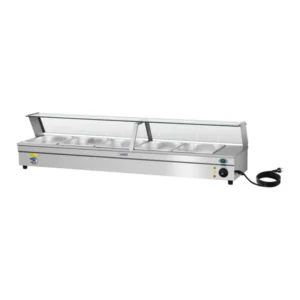 Bain marie 2 200 watts - 5 x GN - 1/2 - avec robinet de vidange