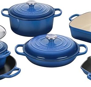 Le Creuset Signature Enameled Cast-Iron Cookware Set, 10-Piece, Marseille
